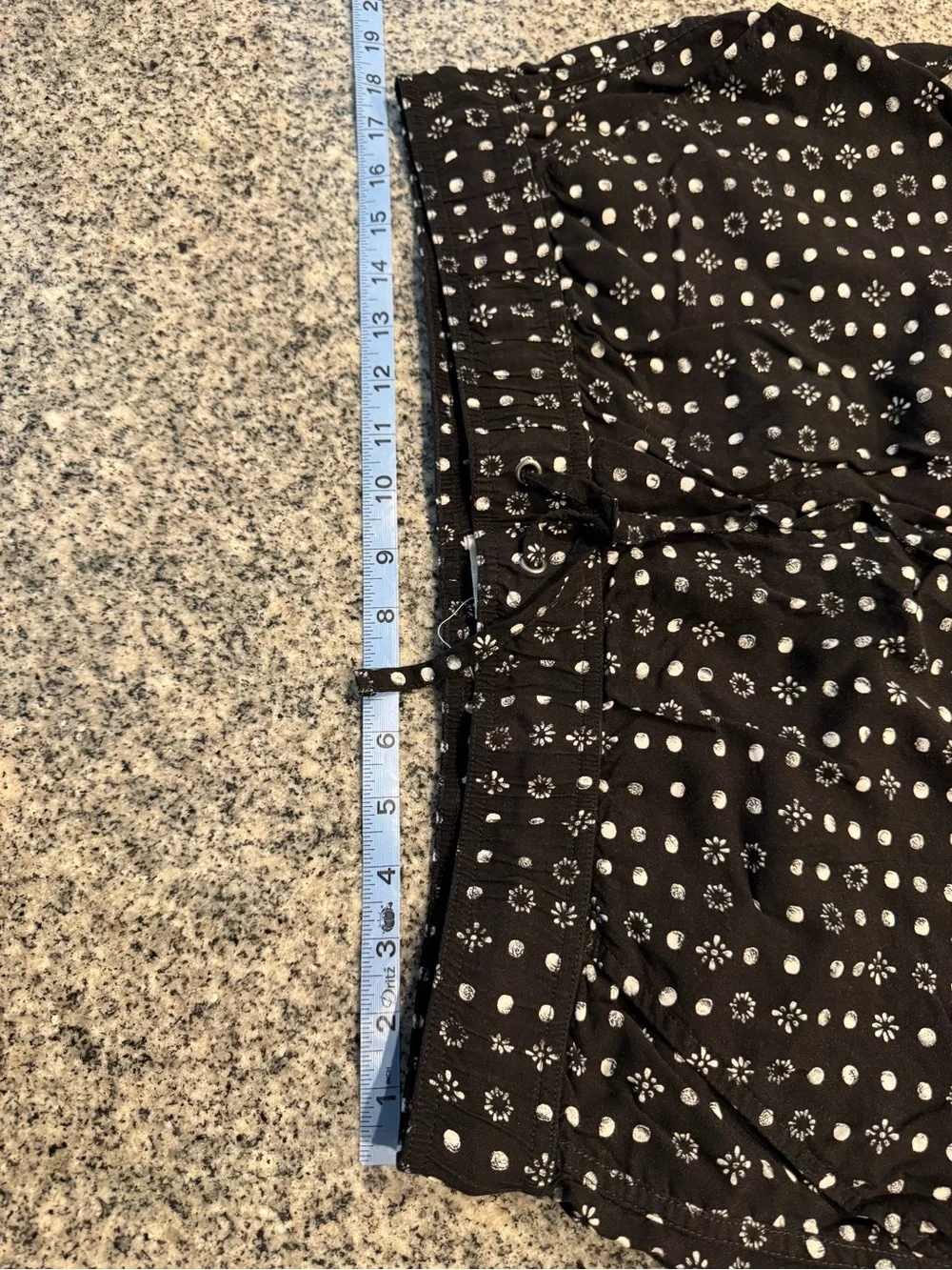 SO Black Printed Elastic Waist Athletic Shorts